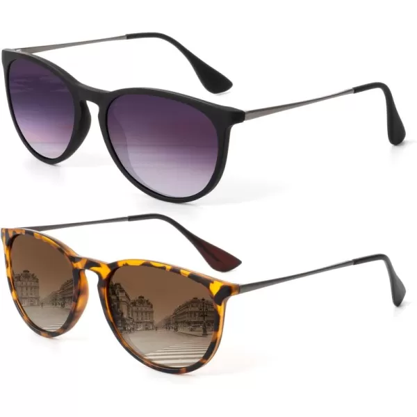 KALIYADI Sunglasses Womens Polarized WomensSunglasses Trendy Sun Glasses with UV400 Retro Style for Party Beach ShoppingB2 Gradient Purple  Gradient Brown