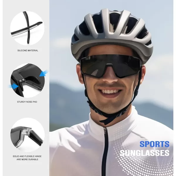 KALIYADI Polarized Sports SunglassesMen RunningSunglassesforWomen Mens Sunglasses UV protection Cycling Driving Fishing06 Transparent GreyGrey Transparent GreySilver
