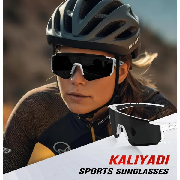KALIYADI Polarized Sports SunglassesMen RunningSunglassesforWomen Mens Sunglasses UV protection Cycling Driving Fishing08 Transparent GreyGrey White BlackGrey