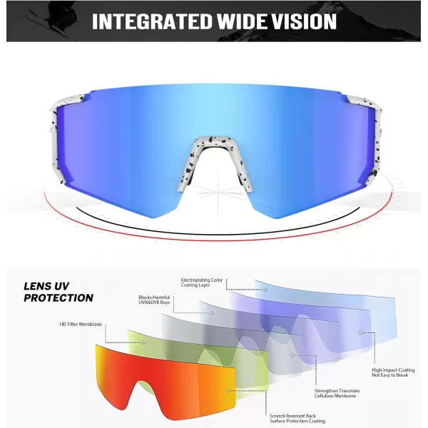 KALIYADI Polarized Sports SunglassesMen RunningSunglassesforWomen Mens Sunglasses UV protection Cycling Driving Fishing15 White BlackIce Blue  Pink BlackPink