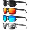 imageKALIYADI Mens SunGlasses Polarized SunglassesMen Classic Sunglasses with UV400 Protection for Fishing Golf DrivingGreyIce BlueRedSilver