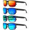 imageKALIYADI Mens SunGlasses Polarized SunglassesMen Classic Sunglasses with UV400 Protection for Fishing Golf DrivingIce BlueDark BlueGreenRed