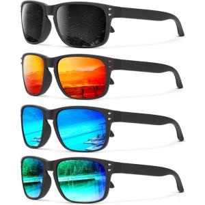 imageKALIYADI Mens SunGlasses Polarized SunglassesMen Classic Sunglasses with UV400 Protection for Fishing Golf DrivingGreyIce BlueGreenRed