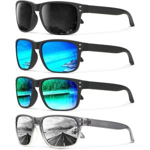 imageKALIYADI Mens SunGlasses Polarized SunglassesMen Classic Sunglasses with UV400 Protection for Fishing Golf DrivingGreyIce BlueGreenSilver