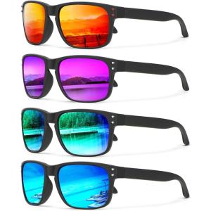 imageKALIYADI Mens SunGlasses Polarized SunglassesMen Classic Sunglasses with UV400 Protection for Fishing Golf DrivingIce BlueGreenRedPurplered