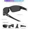 imageKALIYADI Polarized SunglassesMen Sports SunGlasses Mens Sunglasses UV400 Protection for Running Fishing GolfBlackDark BlueRed