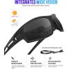 imageKALIYADI Polarized SunglassesMen Sports SunGlasses Mens Sunglasses UV400 Protection for Running Fishing GolfBlackGreenRed