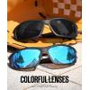 imageKALIYADI Polarized SunglassesMen Sports SunGlasses Mens Sunglasses UV400 Protection for Running Fishing GolfBlackIce BlueBrown