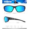 imageKALIYADI Polarized SunglassesMen Sports SunGlasses Mens Sunglasses UV400 Protection for Running Fishing GolfIce BlueGreenRed