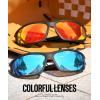 imageKALIYADI Polarized SunglassesMen Sports SunGlasses Mens Sunglasses UV400 Protection for Running Fishing GolfIce BlueGreenRed