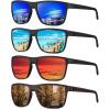 imageKALIYADI Mens SunGlasses Polarized SunglassesMen Classic Sunglasses with Ultraviolet Protection for Driving Fishing Golf09 Ice BlueDark BlueRedBrown