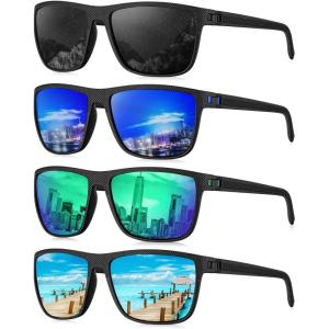 imageKALIYADI Mens SunGlasses Polarized SunglassesMen Classic Sunglasses with Ultraviolet Protection for Driving Fishing Golf05 BlackIce BlueDark BlueGreen
