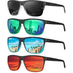 imageKALIYADI Mens SunGlasses Polarized SunglassesMen Classic Sunglasses with Ultraviolet Protection for Driving Fishing Golf07 Black Clear  BlackBlack Blue  BlueBlack Green  GreenBlack Red  Red