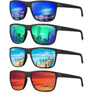 imageKALIYADI Mens SunGlasses Polarized SunglassesMen Classic Sunglasses with Ultraviolet Protection for Driving Fishing Golf08 Ice BlueDark BlueGreenRed