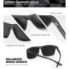 imageKALIYADI Polarized Sunglasses for Men and Women Mens Sun Glasses with UV Protection for Driving Fishing Golf 3 Packs3 Pack Black  BlackMatt Grey  BlackClear  Black