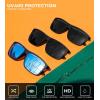 imageKALIYADI Polarized Sunglasses for Men and Women Mens Sun Glasses with UV Protection for Driving Fishing Golf 3 Packs3 Pack BlackBlackIce Blue