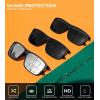 imageKALIYADI Polarized Sunglasses for Men and Women Mens Sun Glasses with UV Protection for Driving Fishing Golf 3 Packs3 Pack BlackBlackSilver