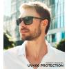 imageKALIYADI Polarized Sunglasses for Men and Women Mens Sun Glasses with UV Protection for Driving Fishing Golf 3 Packs3 PackblackIce BlueG15