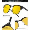 imageKALIYADI Sunglasses Men Polarized Sunglasses for Men Women Unisex SemiRimless Frame Retro Driving Sun Glasses UV BlockingB08 2 Packglossy Blackgold Night Vision Glossy Black Night Vision
