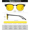 imageKALIYADI Sunglasses Men Polarized Sunglasses for Men Women Unisex SemiRimless Frame Retro Driving Sun Glasses UV BlockingB08 2 Packglossy Blackgold Night Vision Glossy Black Night Vision