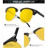 imageKALIYADI Sunglasses Men Polarized Sunglasses for Men Women Unisex SemiRimless Frame Retro Driving Sun Glasses UV BlockingB09 2 Packglossy Blackgold Night Vision Tortoise Night Vision