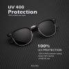 imageKALIYADI Sunglasses Men Polarized Sunglasses for Men Women Unisex SemiRimless Frame Retro Driving Sun Glasses UV BlockingE01blackTortoise G15BlackTortoise Brown