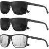 (3 Pack) Black/Black/Silver