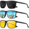(3 Pack) Black/Ice Blue/Night Vision