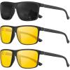 (3 Pack) Black/Night Vision/Night Vision