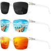 (3 Pack) Clear Frame|black/Ice Blue/Red