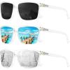 (3 Pack) Clear Frame|black/Ice Blue/Silver