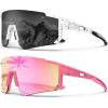 imageKALIYADI Polarized SunglassesforMen Sports Sunglasses Mens Running Sun Glasses UV400 Protection for Cycling FishingB10white BlackGrey  Pink BlackPink