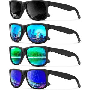 imageKALIYADI MensSunglasses Polarized Sunglasses Men Classic Sunglasses for men with UV Protection Driving Fishing GolfBlack  Ice Blue  Green  Dark Blue