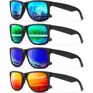 imageKALIYADI MensSunglasses Polarized Sunglasses Men Classic Sunglasses for men with UV Protection Driving Fishing GolfIce Blue  Green  Red  Dark Blue
