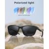 imageKALIYADI Polarized Sunglasses Men WomensSunglasses Sun Glasses Lightweight Frame for Driving Fishing UV400 ProtectionA01blackblackblack