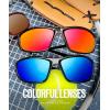 imageKALIYADI Polarized SunglassesMen Sports Sunglassses Mens Sunglasses with UV Protection for Fishing Driving Cycling RunningIce BlueDark BlueGreenRed