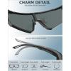 imageKALIYADI SunglassesMen Sports MensSunglasses Women Sun Glasses with UV400 for Running Cycling Golf FishingA06blackdark Bluenight Vision