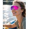 imageKALIYADI SunglassesMen Sports MensSunglasses Women Sun Glasses with UV400 for Running Cycling Golf FishingA06blackdark Bluenight Vision