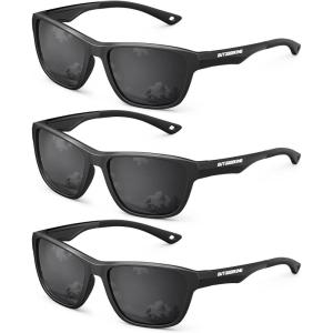 imageKALIYADI Polarized Sunglasses Men WomensSunglasses Sun Glasses Lightweight Frame for Driving Fishing UV400 ProtectionA01blackblackblack