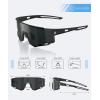 imageKALIYADI KidsSunglasses Sports SunglassesforKids Youth Sun Glasses with UV400 for Running CyclingA03blackdark Bluesilver