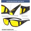 imageKALIYADI NightVisionGlasses FitOverGlasses WrapAround Glasses Anti Glare Night Driving Glasses for men women HD LensGlossy BlackNight Vision  Transparent PurpleNight Vision  Transparent BlueNight Vision