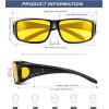 imageKALIYADI NightVisionGlasses FitOverGlasses WrapAround Glasses Anti Glare Night Driving Glasses for men women HD LensGlossy BlackNight Vision  Transparent PurpleNight Vision  Transparent BlueNight Vision
