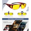 imageKALIYADI NightVisionGlasses FitOverGlasses WrapAround Glasses Anti Glare Night Driving Glasses for men women HD LensGlossy BlackNight Vision  Wine Red GradientNight Vision  Matte TortoiseNight Vision