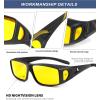 imageKALIYADI NightVisionGlasses FitOverGlasses WrapAround Glasses Anti Glare Night Driving Glasses for men women HD LensMatte BlackNight Vision  Matte BlackNight Vision  Matte BlackNight Vision