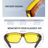imageKALIYADI NightVisionGlasses FitOverGlasses WrapAround Glasses Anti Glare Night Driving Glasses for men women HD LensTransparent GreyNight Vision  Glossy BlackNight Vision  Transparent BrownNight Vision