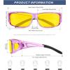 imageKALIYADI NightVisionGlasses FitOverGlasses WrapAround Glasses Anti Glare Night Driving Glasses for men women HD LensTransparent GreyNight Vision  Matte BlackNight Vision  Transparent PurpleNight Vision