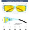 imageKALIYADI NightVisionGlasses FitOverGlasses WrapAround Glasses Anti Glare Night Driving Glasses for men women HD LensTransparent GreyNight Vision  Matte BlackNight Vision  Transparent BlueNight Vision