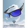 imageKALIYADI PolarizedSunglasses Men Sports SunGlasses Men Polarized Sunglasses Women UV400 Protection for Fishing GolfA08dark Bluegreenred