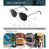 imageKALIYADI Sunglasses for Women and Men Polarized Square UV Protection Trendy Metal Frame Hexagon SunglassesAb1 BlackGrey Glass Lennon Polarizedhexagonal