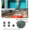 imageKALIYADI Sunglasses for Women and Men Polarized Square UV Protection Trendy Metal Frame Hexagon SunglassesAb2 BlackG15 Glass Lennon Polarizedhexagonal